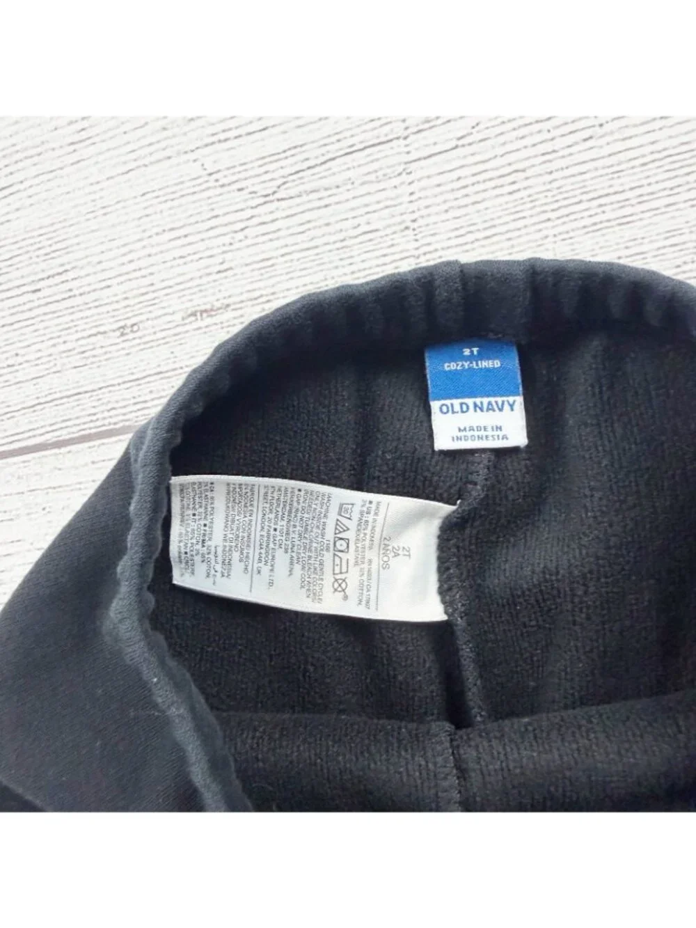 Old Navy Toddler Cozy Lined Black Leggings 2T